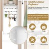 HDZNVF Multifunctional Hallway Shoe Cabinet with Pegboard, White - 3 of 4