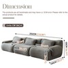 Swtroom Modular Sectional Sofa 115" Sectional Couches 3 Seater Chenille Couch Gray - 3 of 4