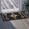 Emma and Oliver Olefin Accent Rug with Southwestern Geometric Arrow Design and Natural Jute Backing - 3 of 4