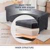 Ornavo Home Foldable Tufted 43 Inch Long Linen Bench Storage Ottoman with Legs for Bedroom, Entryway and Living Room - 3 of 4