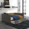 DHP Daybed with Storage, Full, Gray Velvet - 3 of 4