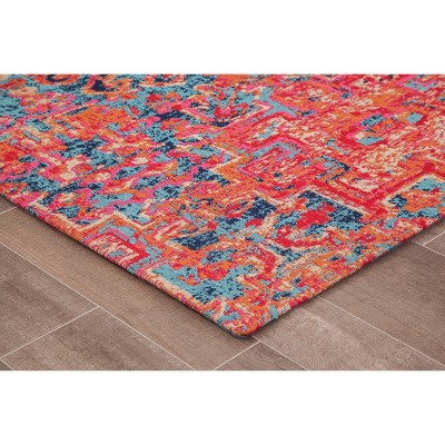 Merida Multicolor Jacquard Polyester Rectangular Chair Mat