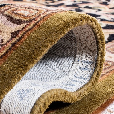 Classic Black and Beige Hand-Tufted Wool Area Rug