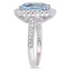 EVERLY JEWELRY | Sterling Silver 5.89 CT TGW Sky-Blue Topaz and White Topaz Halo Cocktail Ring - 2 of 4