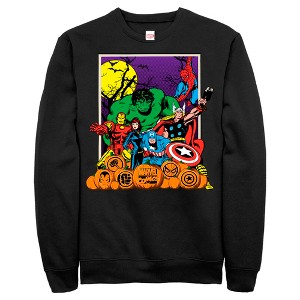 Men's Marvel Halloween Avengers Scene Sweatshirt - 1 of 4