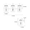 LNC Aries Traditional Mason Jar Vanity  Lights,Black and Rustic Brown/Black and Antique  Brown/Black and Light Gray, 2 Light/ 3 Light/ 4 Light - 3 of 4