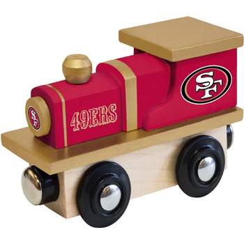 MasterPieces Officially Licensed NFL San Francisco 49ers Wooden Toy Train Engine For Kids