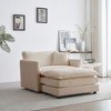 NicBex Couches for Living Room 41.4" Single Sofa with Ottoman Minimalist Chenille Fabric Upholstered Sofa Reading Armchair for Bedroom - 2 of 4