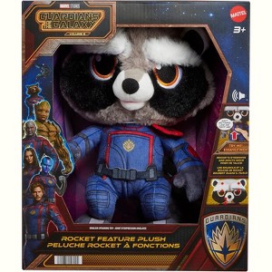 Mattel Marvel The Guardians of The Galaxy Rocket Raccoon Plush with Sound - 1 of 3