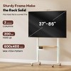 Skyzoo Portable Floor TV Stand on Wheels for 37"-86" TVs up to 154lbs, Adjustable Height Rolling TV Cart with Remote & Touch Control - 3 of 4
