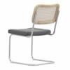 Okak Leather Dining Chairs with Rattan Back Set of 2, High-Density Sponge, Electroplated Legs & Anti-Tip Design for Dining/Living Room Bedroom - 3 of 4