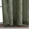 Kate Aurora 1 Piece Vienna Lux Embroidered Linen Blend Semi Sheer Grommet Window Curtain Panel - 84 in. Long - 2 of 4