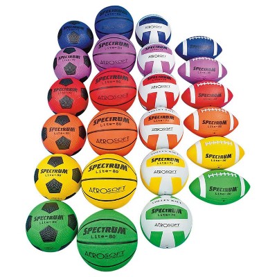 S&S Worldwide Spectrum Lite Sports Ball Pack Intermediate Pk24