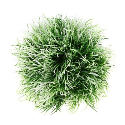 Unique Bargains Artificial Aquarium Grass Ball for Fish Tank Landscape Decoration Green White 4.33x5.31inch 1 Pc