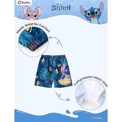 Stitch Disney Stitch Kids Boys Summer Tropical Swimwear Sets Rashguard Stitch Blue 6-7 — фото 7
