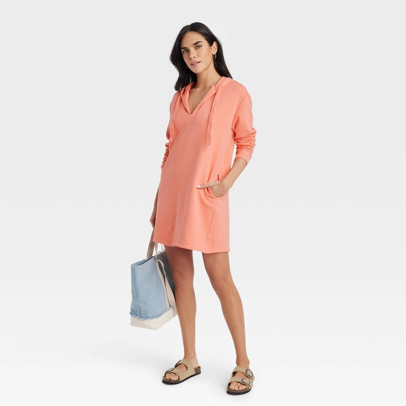 Women's Long Sleeve Mini Fleece Tunic Dress - Universal Thread™, 4 of 7