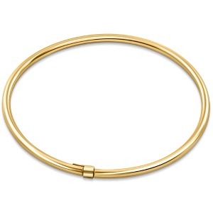 Pompeii3 18K Gold Plated Silver Polished 3mm Slip-On Bangle Bracelet - 1 of 3