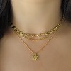 EVRY JEWELS WATERPROOF Gold or Silver Plated Petunia Necklace - 2 of 4
