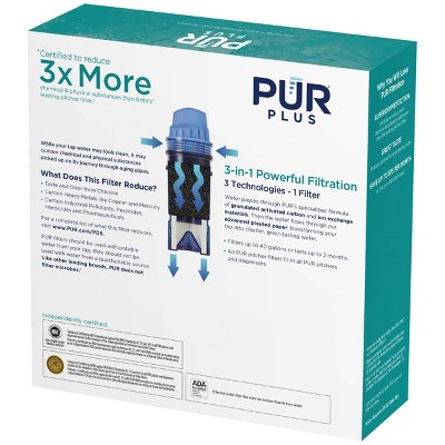 PUR PLUS 3-Pack Blue Water Pitcher Replacement Filters