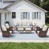 Buenhomino Patio Wicker Chairs Swivel Rocker Outdoor Rocking Chairs Set - 3 of 4