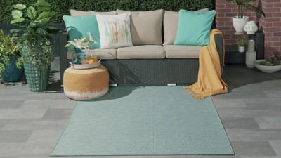 Light Grey Synthetic Flat Woven Runner Rug 2'2" x 10'