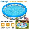 Bestway "48x10” Inflatable Family Pool for Kids – Foldable Swim Center with Easy Drain Plug for Indoor/Outdoor Fun" Blue - image 2 of 4