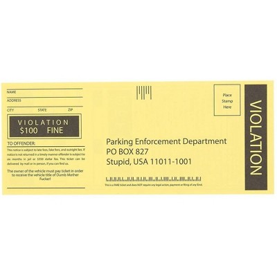 Blue Panda 100-Sheet Fake Parking Tickets - Ticket Prank Gag Gifts Great for Pranks Party Favors 6 x 2.5 In