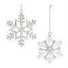 HomeRoots Set of Two Silver Metal Snowflake Shape Ornaments - 4 of 4