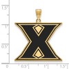 Black Bow Jewelry 14k Yellow Gold Plated Sterling Silver Xavier Musketeers NCAA Extra Large Pendant - 2 of 3