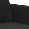 vidaXL 2-Piece Sofa Set - Plush Black Velvet Upholstered Sofas with Comfy Padding and Sturdy Construction for Home or Office - 4 of 4