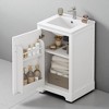 20" Bathroom Vanity with Ceramic Sink, Soft Closing Door, Storage Rack & Adjustable Shelf, Modern Freestanding Design - 2 of 4