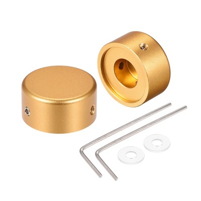 Unique Bargains Aluminum Alloy Guitar Footswitch Top Cover Effect Pedal Cap with Wrench Pack of 2
