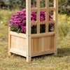 Gulches 12" x 12" x 49" Wooden Raised Garden Bed with Trellis and Drainage for Vines and Flowers - 4 of 4