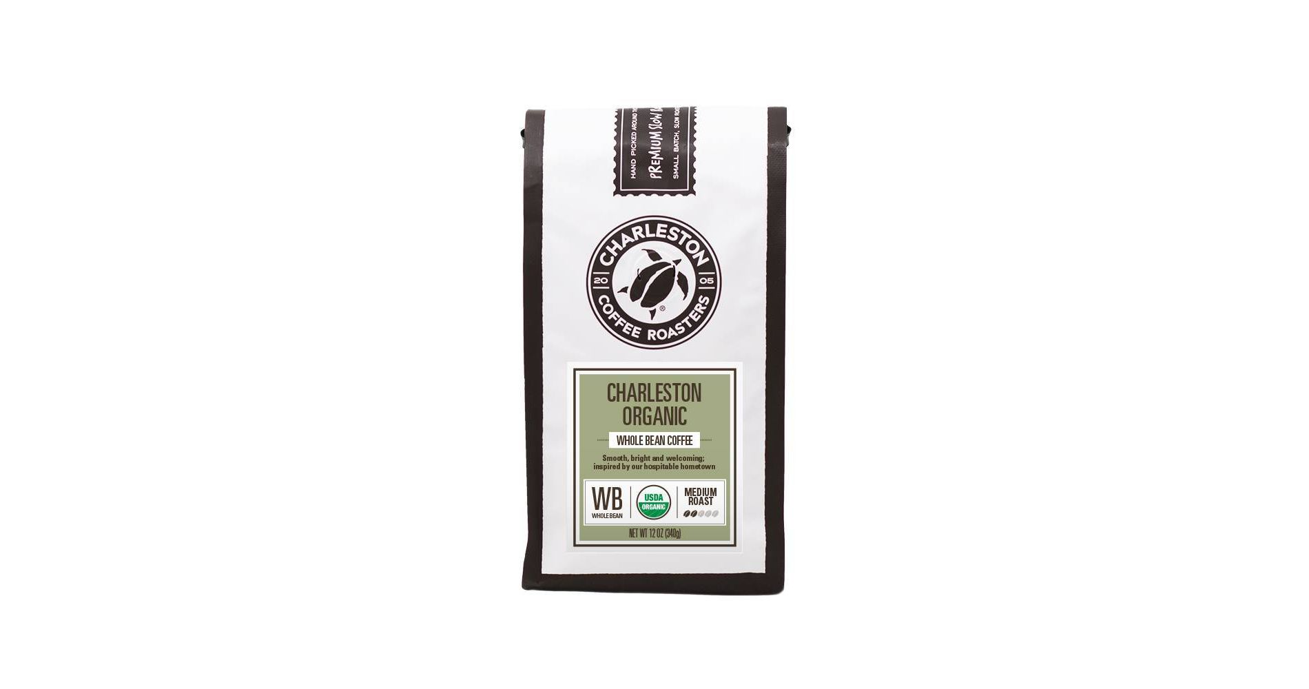 Charleston Coffee Roasters Organic Charleston Blend Medium Roast Whole Bean Coffee - 12oz