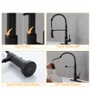 JUJABU Black Stainless Steel Kitchen Faucet with Pull-Out Sprayer - Flexible Nozzle for Easy Cleaning and Filling - 4 of 4