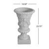 AZL1 Life Concept Planter MGO Garden Urn with Drainage Hole Stopper and No Assembly Needed for Indoor or Outdoor Use, Gray, 26.5"*17.25"*17" - 3 of 4