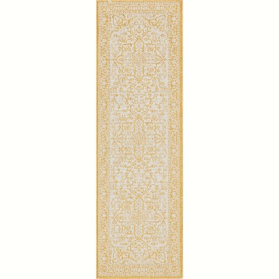 Well Woven Indoor OutdoorCelesine Fuchsia Persian Medallion Area Rug