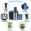 NewHome"1000W Centrifugal Juicer with 2 Speeds, 2.6-Inch Feed Chute, 17oz Cup & 54oz Pulp Collector"Silver - 3 of 4