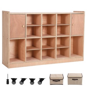 Nasitip Cubby Storage Organizer Cubes,Daycare Shelves with Cubbies Shoe Layer with Hooks and Shelf,Furniture for Kids Toys, Classroom - 1 of 4