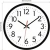 4 Pack Black Wall Clock 12 Inch Silent Non Ticking Quartz Round Analog Classic Modern Home Office Classroom School - 2 of 4