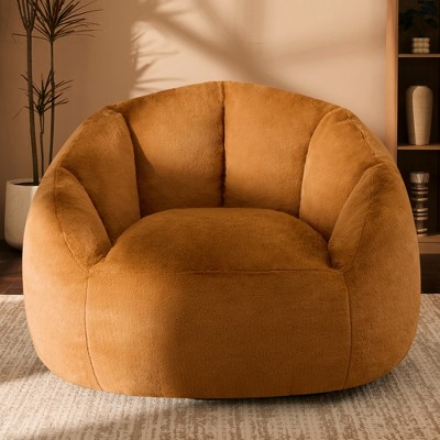Gericco 47" Giant Bean Bag Chair for Adults - Comfy Plush Shell Soft Accent Chair, Oversized Cozy Lounge Floor Sofa Reading Chair