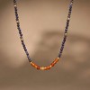Red Agate Stone Choker Necklace, Adjustable Link Chains,  - HTUTWOO™ Natural Stone Beaded Necklaces, Vintage Jewelry - 3 of 4