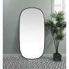 Elegant Lighting Metal Frame Oval Mirror 30x60 Inch in Black - 4 of 4
