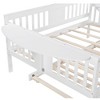NicBex Full Size Daybed Modern Wooden Bed Frame with Trundle, 2 Tables and Guardrails for Bedroom, Living Room, No Box Spring Required - 4 of 4
