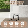 Dyonery Dining Chairs Set of 2,Mid-Century Modern Upholstered Linen Fabric Chairs with Backrest and Metal Legs,Adjustable Feet for Kitchen Dining Room - 3 of 4