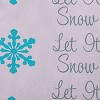 16"x16" 'Let It Snow' Square Throw Pillow Light Purple - e by design: Indoor Polyester Twill, Winter Theme - 2 of 4