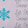 16"x16" 'Let It Snow' Square Throw Pillow Light Purple - e by design: Indoor Polyester Twill, Winter Theme - image 2 of 4