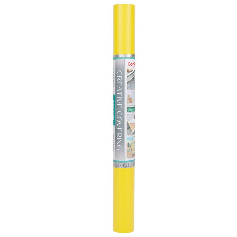 Con-Tact® Brand Creative Covering™ Adhesive Covering, Yellow, 18" x 16 ft, Pack of 2, 3 of 4