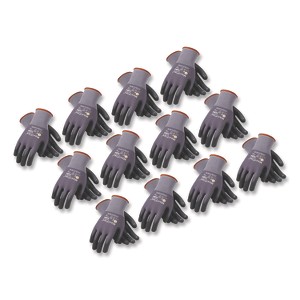 Ultimate Seamless Knit Nylon Gloves, Nitrile Coated MicroFoam Grip on Palm and Fingers, Small, Gray, 12 Pairs Ultimate Seamless Knit Nylon Gloves, Nitrile Coated MicroFoam Grip on Palm and Fingers, Small, Gray, 12 Pairs