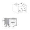INFURNIC Nightstands Floating Nightstand with Drawer and Open Shelf Space-Saving Modern Design for Bedroom, White, 13.2"*13.8"*9.8" - 2 of 4